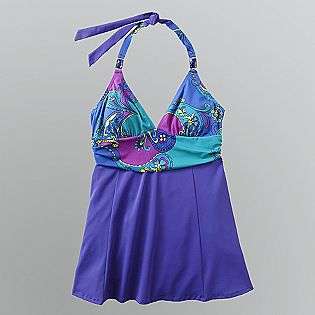   Swim Dress   Deep Blue  Tropical Escape Clothing Womens Swimwear