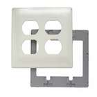 Legrand Two Gang Two Outlet Openings Screwless Wall Plate in Light 
