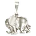 Jewelry Adviser charms 14k White Gold Elephant Charm