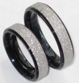 4MM HIS HERS SPARKLE wedding ring BAND RING STR207  