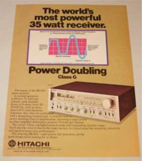 Hitachi Class G SR 604 Stereo Receiver PRINT AD 1979  