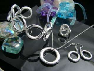 Silver EP O Collection Womens Party Jewelry Set HOT P28  