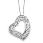 Jewelry Adviser necklaces Sterling Silver Amazing Love 18in Heart 