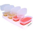 Juvenile Solutions 4 Pk 4 oz Baby Food Storage Cubes with Lids & Tray
