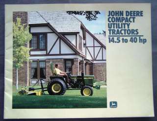 John Deere 14.5   40 HP Compact Utility Tractors Brochure  