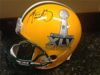 Aaron Rodgers Signed Packers SB XLV FS Helmet (STEINER COA)  