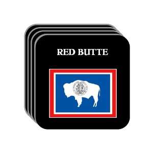  US State Flag   RED BUTTE, Wyoming (WY) Set of 4 Mini 
