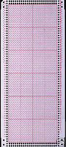 BLANK PUNCHCARD Knitting Machine Brother Singer/Silver  