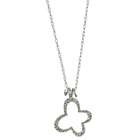  10k White Gold Diamond Accent Butterfly Necklace