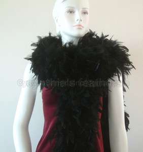 180g Chandelle Feather Boa Midnit Black largest in   
