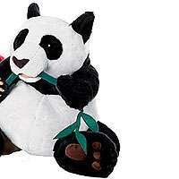 FAO Schwarz 24 inch Plush Panda Bear with Bamboo   FAO Schwarz 