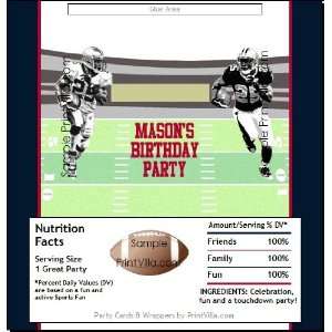  Texans Colored Football Candy Bar Wrapper Kitchen 