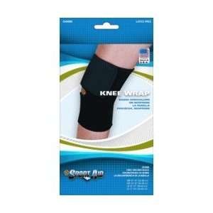 Sportaid, Knee Wrap Neoprene Black, Large with size 15   17 inches 