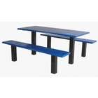   Picnic Table with 4&& Square Tubing   Beveled Edge Perforated Steel