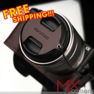   New Brown leather lens cap fix sticker f Sony NEX E 5n C3 Kit lens cap
