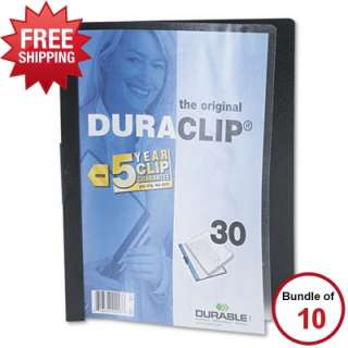 Durable   220301   Vinyl DuraClip Report Cover w/Clip   10 Item Bundle 