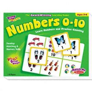   T58102   Numbers 0 10 Match Me Puzzle Game, Ages 3 6 Electronics