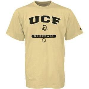 NCAA Russell UCF Knights Gold Baseball T shirt  Sports 