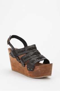 Ecote Embroidered Leather Wedge