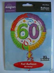 60th birthday foil balloon £ 1 99