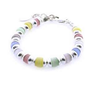    The Silver Co. Multicolored Cats Eye Beaded Bracelet Baby