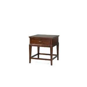  Magnussen Portico Wood Square End Table with 2 Drawers 
