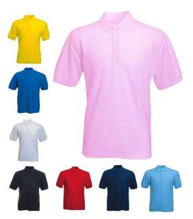 Mens Jersey Short Sleeve Pique Polo T Shirts Sizes XS to 3XL  