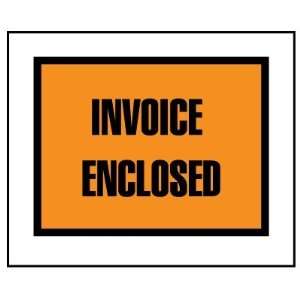  4 1/2 x 5 1/2 Orange Invoice Enclosed Packing List 