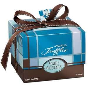 Seattle Chocolates Seattle Chocolate Truffles, Dark Plaid Gift Boxes 