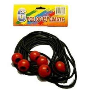  6 Piece 15 Elastic with 2 Balls Bungee Cord Case Pack 36 
