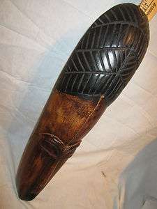 Antique 17” Tall Ghana African Mask Spun Copper Enhancements  