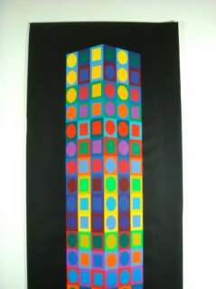   Victor Vasarely Modern Abstract Silkscreen Art Silk Screen  