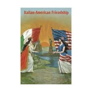  Italian American Friendship 12x18 Giclee on canvas