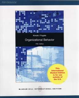   Behavior by Kinicki (5th International Edition) 9780078137204  