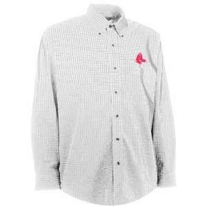  Boston Red Sox Esteem Button Down Dress Shirt (White 
