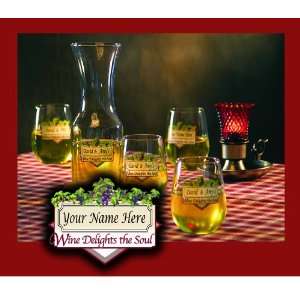  Personalized Wine Delights Design Goblet and Carafe 