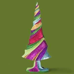  12 Whimsical Colorful Rainbow Swirl Glitter Christmas 