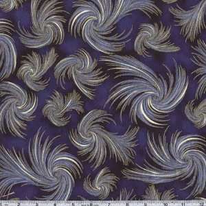  45 Wide Oriental Traditions Swirl Indigo Fabric By The 