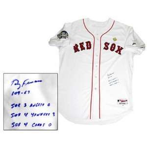 Terry Francona Boston Red Sox Autographed White Jersey with 4 