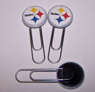 Pittsburgh Steelers  2 Large Paper Clip/Bookmarks *NEW*  