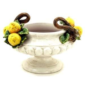 ROBBIANA Round footed cup Centerpiece w/Lemons [#A503/L 