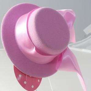 ladies girls Fascinator mini bowknot top hat party pink  