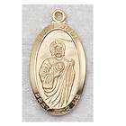 Gold & Sterling Silver St Jude Religious Catholic Medal Chain Pendant 