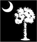 South Carolina Palmetto Tree And Moon License Plate
