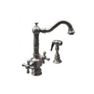Whitehaus WHKSDTCR3 8204 AB Dual Handle Prep Faucet W/ Cross Handles 