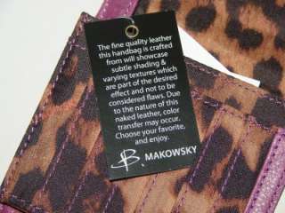Makowsky Nassau Flap Clutch SLG Wallet Color Asphalt   New With 