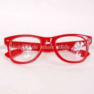 Safety Glasses Goggles Eyewear Frame Lens Pair Red 1L43  