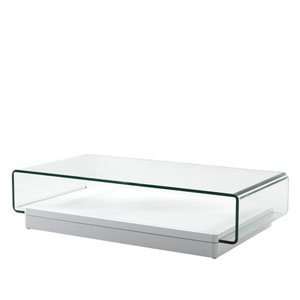  Eurostyle Carmen Coffee Table in White with Glass Top 