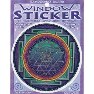  4.5 Double Sided Colorful Sri Yantra Window Sticker by 