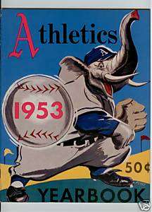 1953 PHILADELPHIA ATHLETICS MLB YEARBOOK  